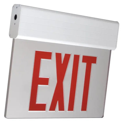Universal Mount LED Edge Lit Exit Sign with Battery Backup - Surface Mount Edge Lit Exit Sign