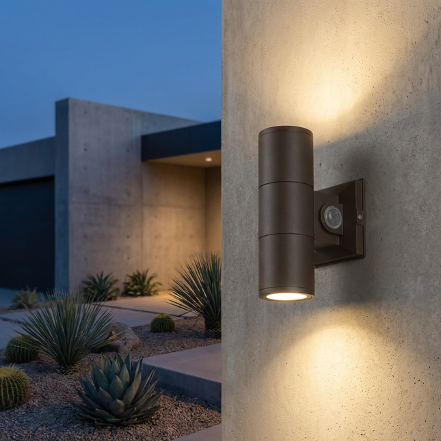 3 Inch LED Up Down Cylinder Light Lumen Selectable 600/700/900LM Kelvin Selectable 3K/4K/5K Built In Photocell